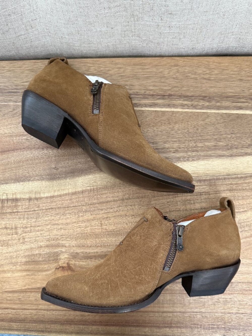 Frye Sacha Moto Shootie Cashew Bootie